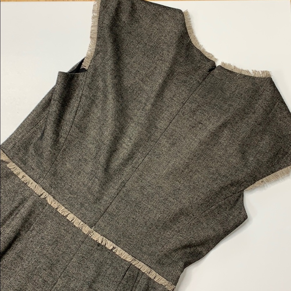 ETCETERA Wool Blend Bow & Fringe Dress - Picture 6 of 7